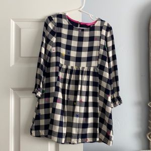 Navy and white gingham toddler 4 dress.